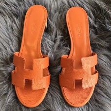 Replica Handbag Store Orange Epsom Oasis Sandals
