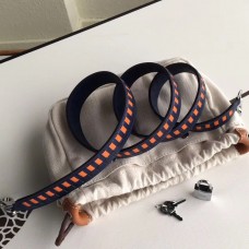 Replica Handbag Store Navy Blue Tressage Cuir 25 MM Bag Strap