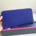 Replica Handbag Store Blue Electric Clemence Azap Zipped Wallet