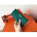 Replica Handbag Store Bi-Color Epsom Bearn Wallet Malachite/Orange