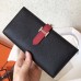 Replica Handbag Store Bi-Color Epsom Bearn Wallet Black/Ruby