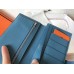 Replica Handbag Store Bi-Color Epsom Bearn Wallet Orange/Blue Jean