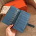 Replica Handbag Store Blue Jean Clemence Bearn Gusset Wallet
