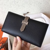 Replica Handbag Store Bi-Color Epsom Bearn Wallet Black/Taupe