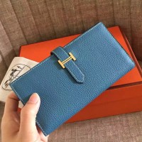 Replica Handbag Store Blue Jean Clemence Bearn Gusset Wallet