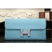 Replica Handbag Store Constance Wallet In Light Blue Epsom Leather Replica Handbag Store Constance Wallet In Light Blue Epsom Leather