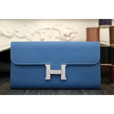 Replica Handbag Store Constance Wallet In Jean Blue Epsom Leather
