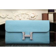 Replica Handbag Store Constance Wallet In Light Blue Epsom Leather