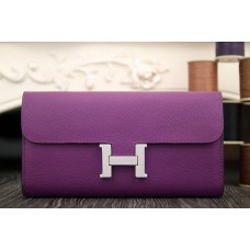 Replica Handbag Store Constance Wallet In Purple Epsom Leather