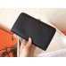 Replica Handbag Store Bicolor Dogon Duo Wallet In Black/Orange Leather