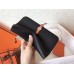 Replica Handbag Store Bicolor Dogon Duo Wallet In Black/Orange Leather