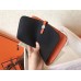 Replica Handbag Store Bicolor Dogon Duo Wallet In Black/Orange Leather