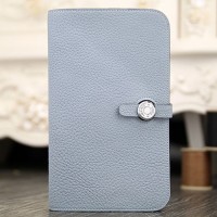 Replica Handbag Store Dogon Combine Wallet In Blue Lin Leather Replica Handbag Store Dogon Combine Wallet In Blue Lin Leather