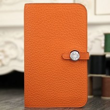 Replica Handbag Store Dogon Combine Wallet In Orange Leather Replica Handbag Store Dogon Combine Wallet In Orange Leather