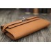 Replica Handbag Store Kelly Longue Wallet In Brown Clemence Leather
