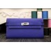 Replica Handbag Store Kelly Longue Wallet In Electric Blue Clemence Leather