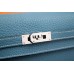 Replica Handbag Store Kelly Longue Wallet In Jean Blue Clemence Leather