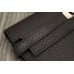 Replica Handbag Store Kelly Longue Wallet In Black Clemence Leather
