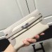 Replica Handbag Store Bicolor Kelly Ghillies Wallet In Ivory Swift Leather