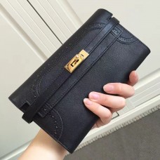 Replica Handbag Store Kelly Ghillies Wallet In Black Swift Leather Replica Handbag Store Kelly Ghillies Wallet In Black Swift Leather