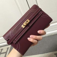 Replica Handbag Store Kelly Ghillies Wallet In Bordeaux Swift Leather Replica Handbag Store Kelly Ghillies Wallet In Bordeaux Swift Leather