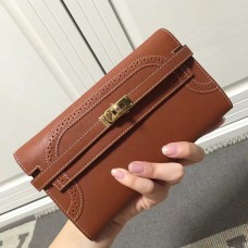 Replica Handbag Store Kelly Ghillies Wallet In Brown Swift Leather Replica Handbag Store Kelly Ghillies Wallet In Brown Swift Leather