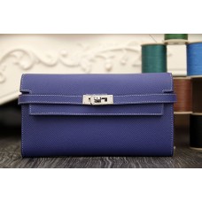 Replica Handbag Store Kelly Longue Wallet In Electric Blue Epsom Leather Replica Handbag Store Kelly Longue Wallet In Electric Blue Epsom Leather