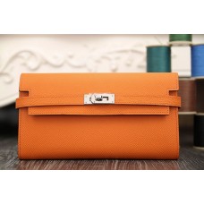 Replica Handbag Store Kelly Longue Wallet In Orange Epsom Leather Replica Handbag Store Kelly Longue Wallet In Orange Epsom Leather
