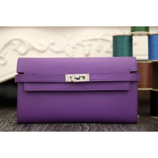 Replica Handbag Store Kelly Longue Wallet In Purple Epsom Leather Replica Handbag Store Kelly Longue Wallet In Purple Epsom Leather