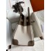Replica Handbag Store Birkin 35 Handmade Bag In Toile & Taupe Clemence Leather