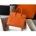 Replica Handbag Store Birkin 30cm 35cm Bag In Orange Clemence Leather