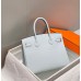 Replica Handbag Store Birkin 30cm Bag In Blue Brume Clemence Leather