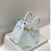 Replica Handbag Store Birkin 30cm Bag In Blue Brume Clemence Leather