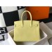 Replica Handbag Store Birkin 30cm 35cm Bag In Jaune Poussin Clemence Leather