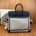 Replica Handbag Store HAC Cargo Birkin 40 Handmade Bag in Toile with Black Leather Replica Handbag Store HAC Cargo Birkin 40 Handmade Bag in Toile with Black Leather