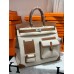 Replica Handbag Store HAC Cargo Birkin 40 Handmade Bag in Toile with Gold Leather
