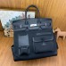 Replica Handbag Store HAC Cargo Birkin 40 Handmade Bag in Black Toile