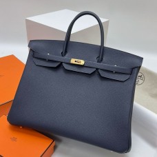 Replica Handbag Store Navy Blue Clemence Birkin 40cm Handmade Bag