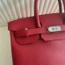 Replica Handbag Store HAC Birkin 40 Handmade Bag in Red Clemence Leather