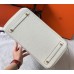 Replica Handbag Store Birkin 40 Handmade Bag In White Clemence Leather