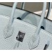 Replica Handbag Store Birkin 25cm Bag In Blue Brume Clemence Leather