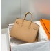 Replica Handbag Store Birkin 25cm Bag In Chai Clemence Leather