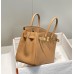 Replica Handbag Store Birkin 25cm Bag In Chai Clemence Leather