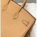 Replica Handbag Store Birkin 25cm Bag In Chai Clemence Leather
