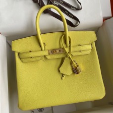 Replica Handbag Store Birkin 25 Retourne Handmade Bag In Lime Epsom Calfskin Replica Handbag Store Birkin 25 Retourne Handmade Bag In Lime Epsom Calfskin
