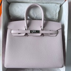 Replica Handbag Store Birkin 25 Sellier Handmade Bag In Mauve Pale Epsom Calfskin Replica Handbag Store Birkin 25 Sellier Handmade Bag In Mauve Pale Epsom Calfskin