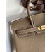 Replica Handbag Store Birkin 25 Handmade Bag In Taupe Clemence Leather