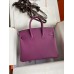 Replica Handbag Store Birkin 25 Retourne Handmade Bag In Anemone Epsom Calfskin