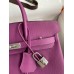 Replica Handbag Store Birkin 25 Retourne Handmade Bag In Anemone Epsom Calfskin
