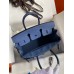 Replica Handbag Store Birkin 25 Retourne Handmade Bag In Blue Agate Epsom Calfskin